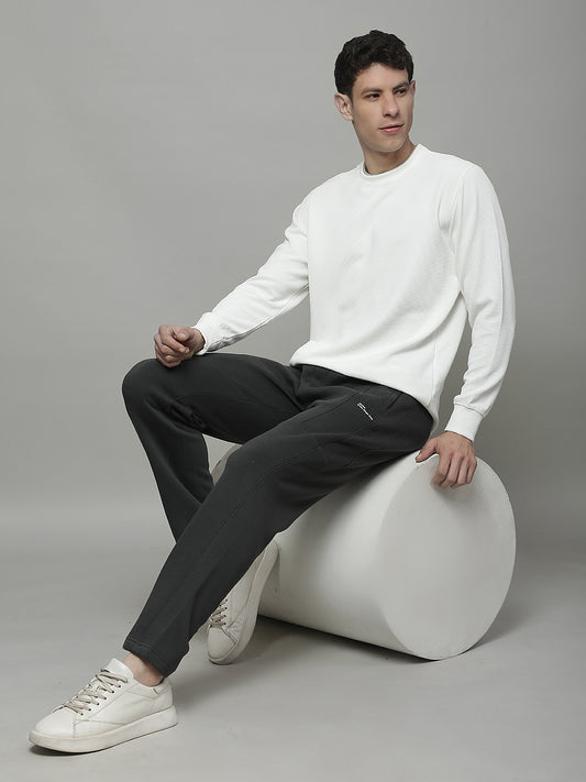 Track Pants for Men | Breathable & Soft with Color Fastness Regular Fit Fleece Solid Pattern Drawstring Closure