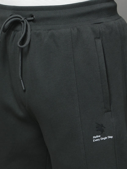 Track Pants for Men | Breathable & Soft with Color Fastness Regular Fit Fleece Solid Pattern Drawstring Closure