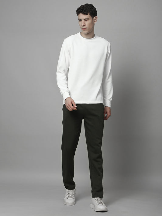 Track Pants for Men | Breathable & Soft with Color Fastness Regular Fit Fleece Solid Pattern Drawstring Closure