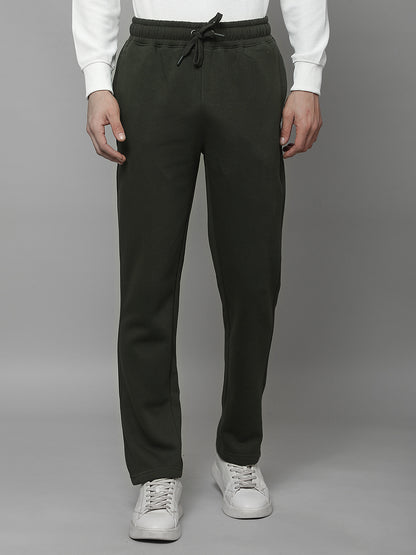 Track Pants for Men | Breathable & Soft with Color Fastness Regular Fit Fleece Solid Pattern Drawstring Closure