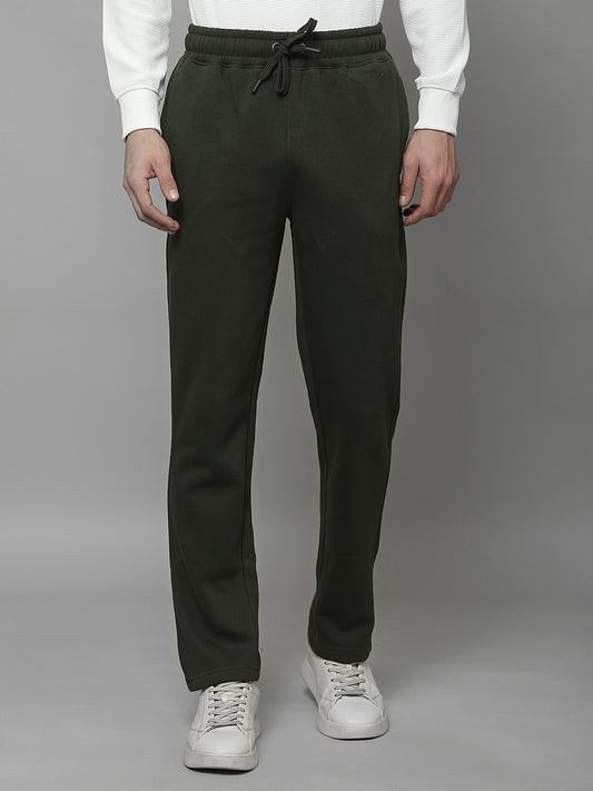 Track Pants for Men | Breathable & Soft with Color Fastness Regular Fit Fleece Solid Pattern Drawstring Closure