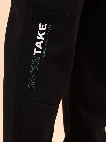 Track Pants for Men | Breathable & Soft with Color Fastness Regular Fit Fleece Fabric Solid Pattern Drawstring Closure