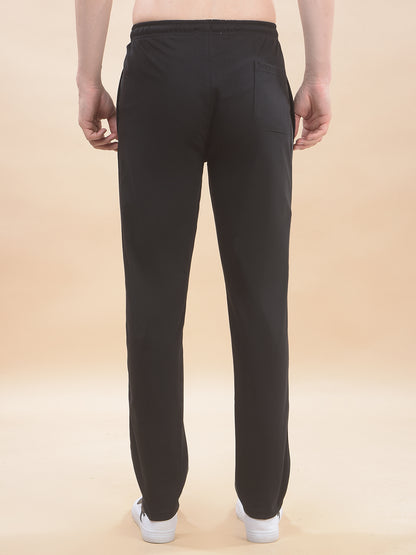 Track Pants for Men l Breathable & Soft with Color Fastness Regular Fit Poly Cotton Solid Pattern Drawstring Closure