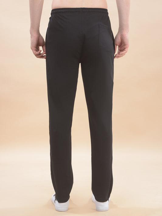Track Pants for Men l Breathable & Soft with Color Fastness Regular Fit Poly Cotton Solid Pattern Drawstring Closure