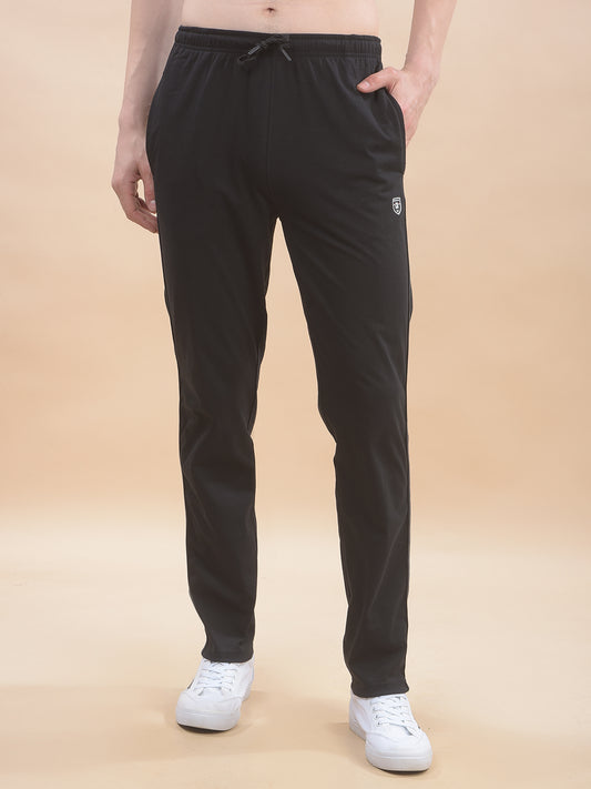 Track Pants for Men l Breathable & Soft with Color Fastness Regular Fit Poly Cotton Solid Pattern Drawstring Closure