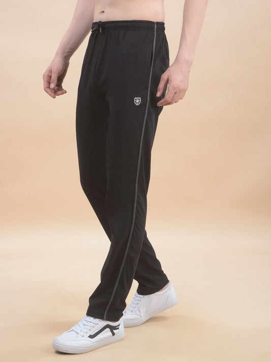 Track Pants for Men l Breathable & Soft with Color Fastness Regular Fit Poly Cotton Solid Pattern Drawstring Closure