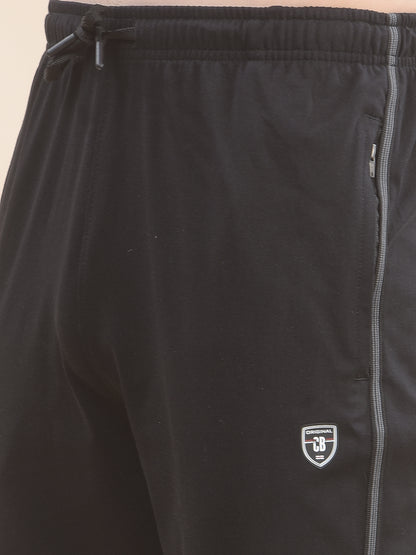 Track Pants for Men l Breathable & Soft with Color Fastness Regular Fit Poly Cotton Solid Pattern Drawstring Closure