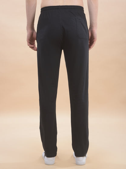 Track Pants for Men l Breathable & Soft with Color Fastness Regular Fit Poly Cotton Solid Pattern Drawstring Closure