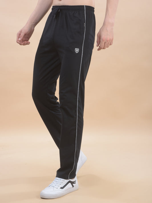 Track Pants for Men l Breathable & Soft with Color Fastness Regular Fit Poly Cotton Solid Pattern Drawstring Closure