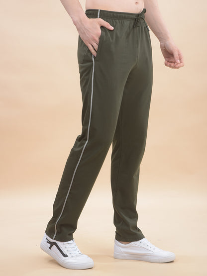 Track Pants for Men l Breathable & Soft with Color Fastness Regular Fit Poly Cotton Solid Pattern Drawstring Closure