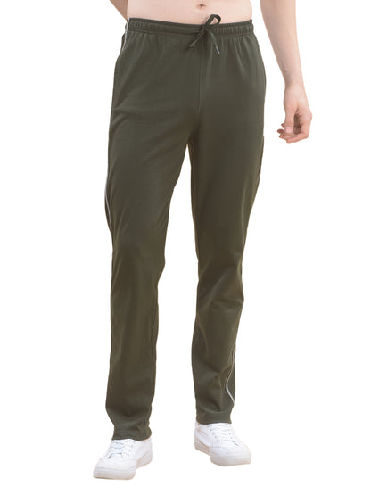 Track Pants for Men l Breathable & Soft with Color Fastness Regular Fit Poly Cotton Solid Pattern Drawstring Closure