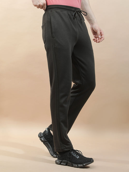 Track Pants for Men l Breathable & Soft with Color Fastness Regular Fit Polycotton Solid Pattern Drawstring Closure