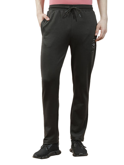 Track Pants for Men l Breathable & Soft with Color Fastness Regular Fit Polycotton Solid Pattern Drawstring Closure