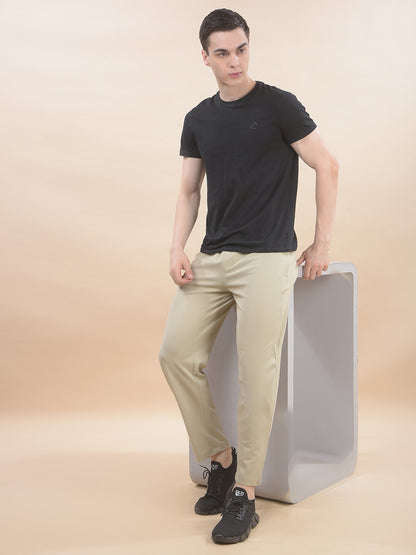 Track Pants for Men l Breathable & Soft with Color Fastness Regular Fit Poly Cotton Solid Pattern Drawstring Closure
