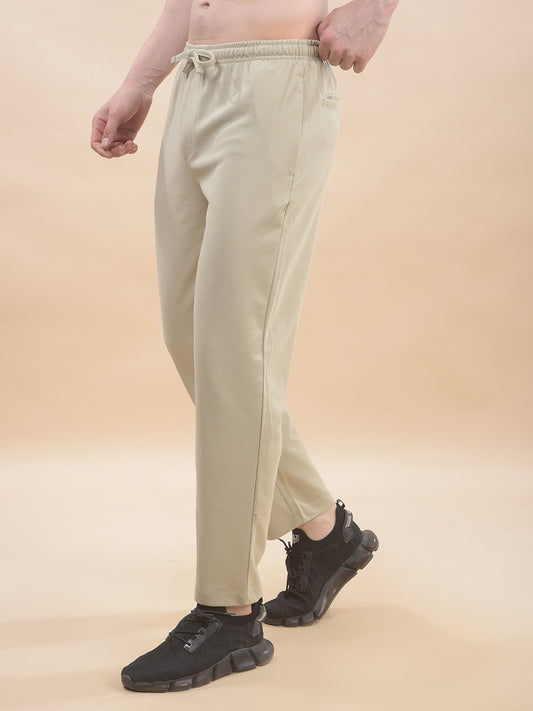 Track Pants for Men l Breathable & Soft with Color Fastness Regular Fit Poly Cotton Solid Pattern Drawstring Closure