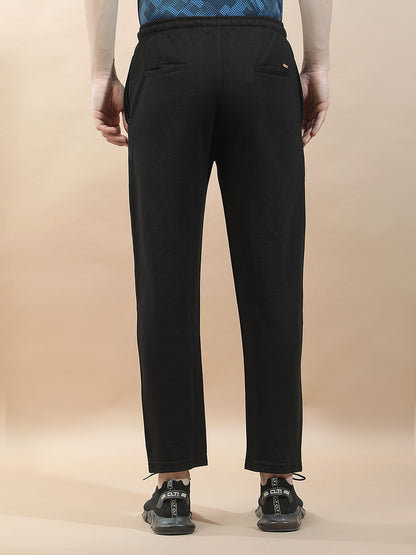 Track Pants for Men l Breathable & Soft with Color Fastness Regular Fit Polycotton Solid Pattern Drawstring Closure