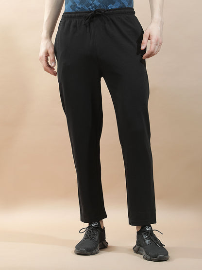 Track Pants for Men l Breathable & Soft with Color Fastness Regular Fit Polycotton Solid Pattern Drawstring Closure