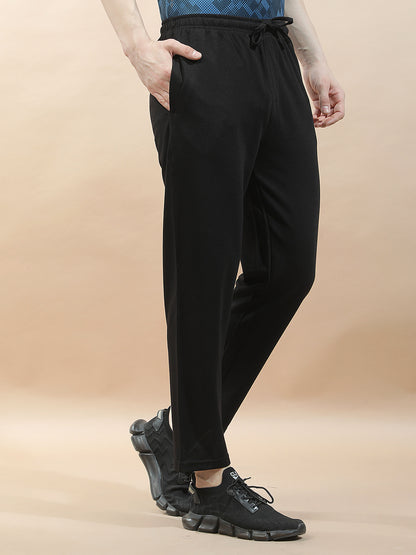 Track Pants for Men l Breathable & Soft with Color Fastness Regular Fit Polycotton Solid Pattern Drawstring Closure