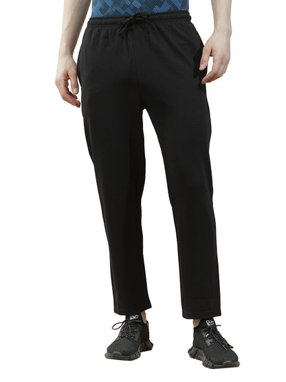 Track Pants for Men l Breathable & Soft with Color Fastness Regular Fit Polycotton Solid Pattern Drawstring Closure