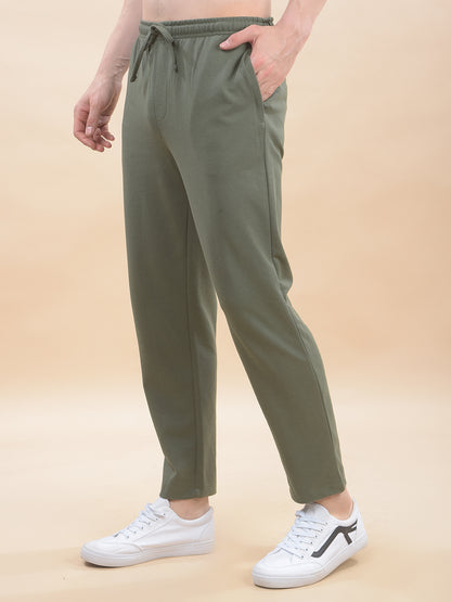 Track Pants for Men l Breathable & Soft with Color Fastness Regular Fit Poly Cotton Solid Pattern Drawstring Closure