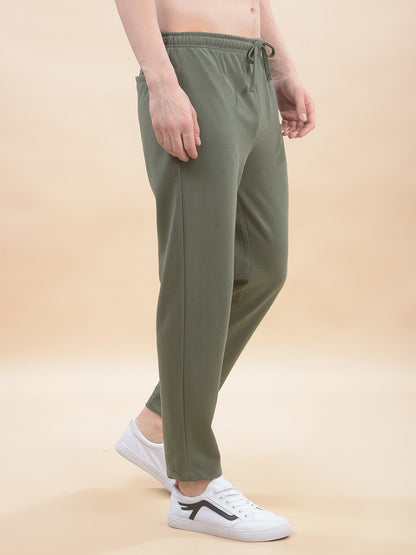 Track Pants for Men l Breathable & Soft with Color Fastness Regular Fit Poly Cotton Solid Pattern Drawstring Closure