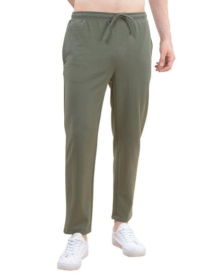 Track Pants for Men l Breathable & Soft with Color Fastness Regular Fit Poly Cotton Solid Pattern Drawstring Closure