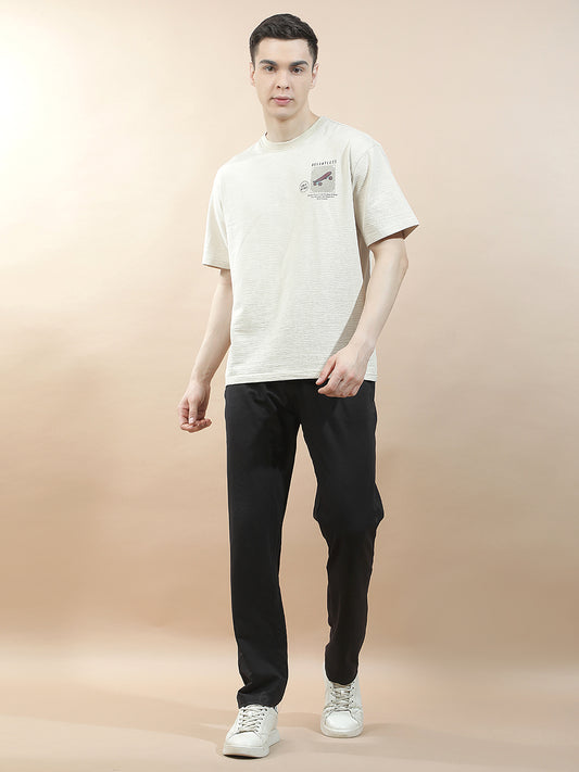 Track Pants for Men l Breathable & Soft with Color Fastness Regular Fit Cotton Blend Solid Pattern Drawstring Closure