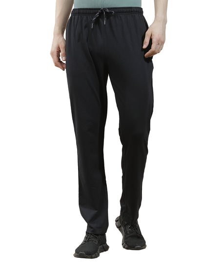 Track Pants for Men l Breathable & Soft with Color Fastness Regular Fit Cotton Blend Solid Pattern Drawstring Closure