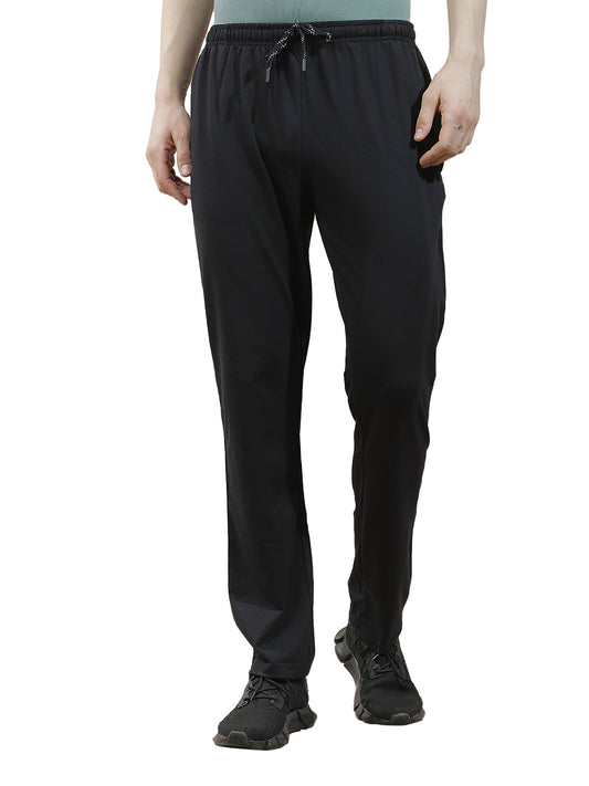 Track Pants for Men l Breathable & Soft with Color Fastness Regular Fit Cotton Blend Solid Pattern Drawstring Closure