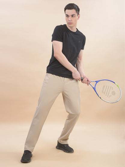 Track Pants for Men l Breathable & Soft with Color Fastness Regular Fit Polyester Solid Pattern Drawstring Closure