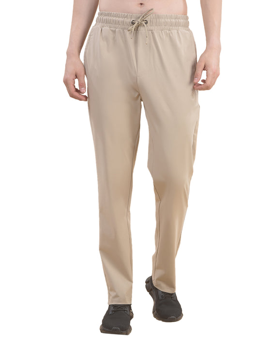 Track Pants for Men l Breathable & Soft with Color Fastness Regular Fit Polyester Solid Pattern Drawstring Closure