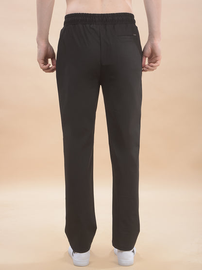 Track Pants for Men l Breathable & Soft with Color Fastness Regular Fit Polyester Solid Pattern Drawstring Closure