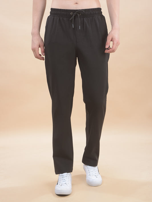 Track Pants for Men l Breathable & Soft with Color Fastness Regular Fit Polyester Solid Pattern Drawstring Closure