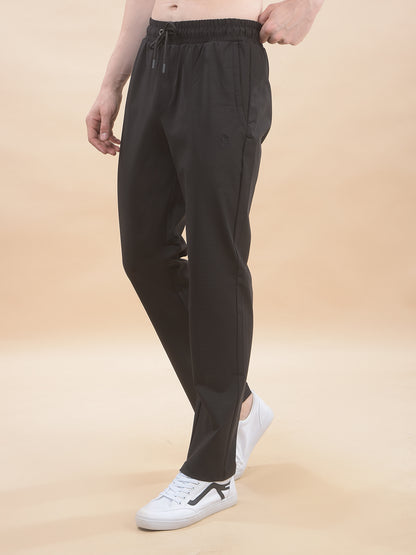 Track Pants for Men l Breathable & Soft with Color Fastness Regular Fit Polyester Solid Pattern Drawstring Closure