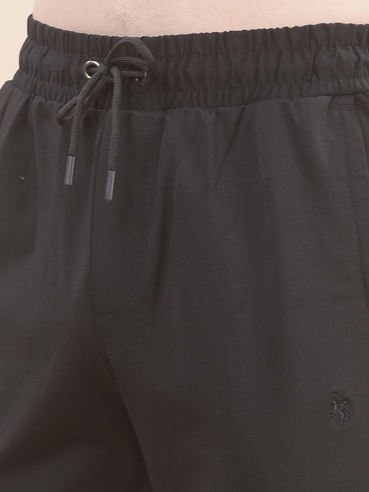 Track Pants for Men l Breathable & Soft with Color Fastness Regular Fit Polyester Solid Pattern Drawstring Closure