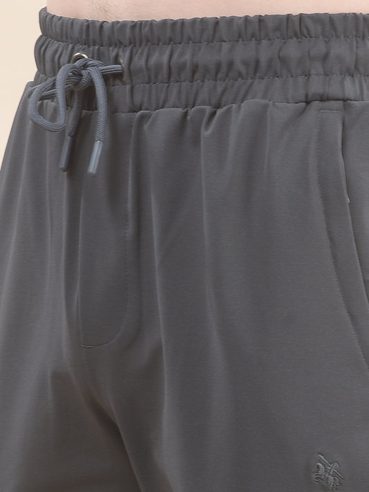 Track Pants for Men l Breathable & Soft with Color Fastness Regular Fit Polyester Solid Pattern Drawstring Closure