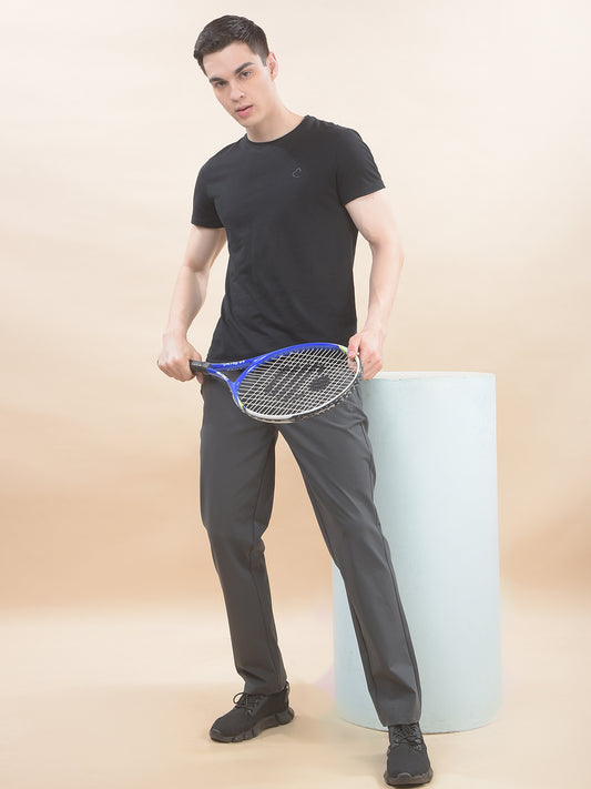 Track Pants for Men l Breathable & Soft with Color Fastness Regular Fit Polyester Solid Pattern Drawstring Closure