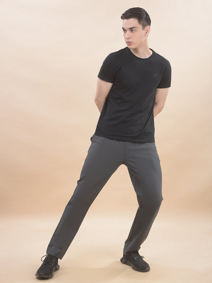Track Pants for Men l Breathable & Soft with Color Fastness Regular Fit Polyester Solid Pattern Drawstring Closure