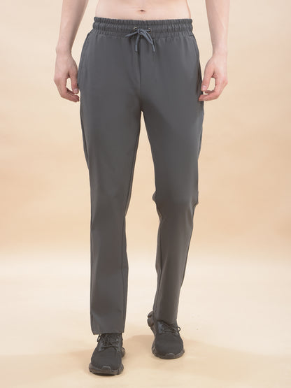 Track Pants for Men l Breathable & Soft with Color Fastness Regular Fit Polyester Solid Pattern Drawstring Closure