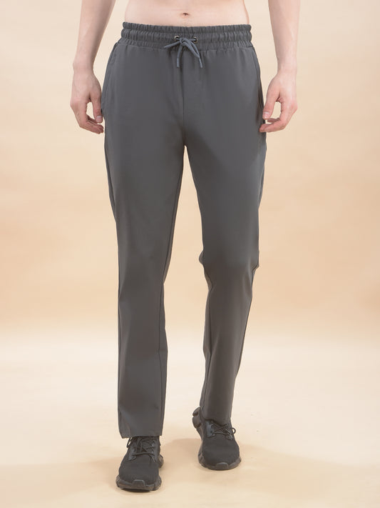Track Pants for Men l Breathable & Soft with Color Fastness Regular Fit Polyester Solid Pattern Drawstring Closure