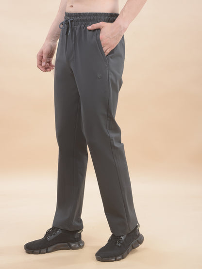 Track Pants for Men l Breathable & Soft with Color Fastness Regular Fit Polyester Solid Pattern Drawstring Closure