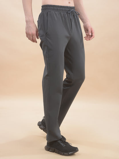 Track Pants for Men l Breathable & Soft with Color Fastness Regular Fit Polyester Solid Pattern Drawstring Closure
