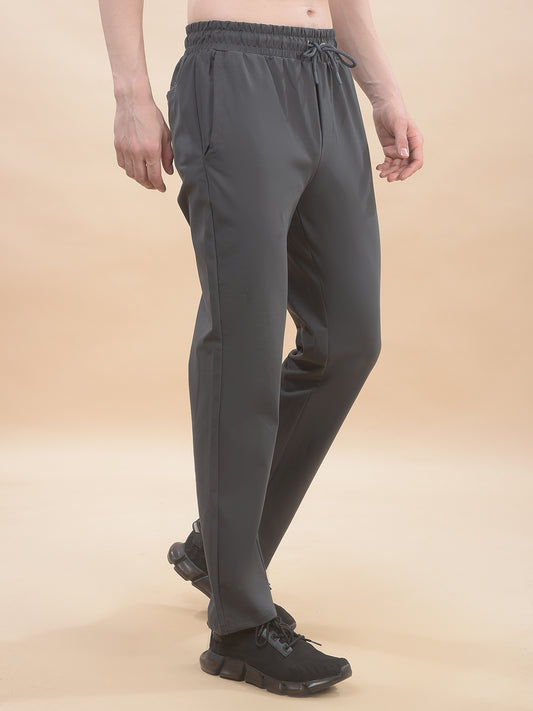 Track Pants for Men l Breathable & Soft with Color Fastness Regular Fit Polyester Solid Pattern Drawstring Closure