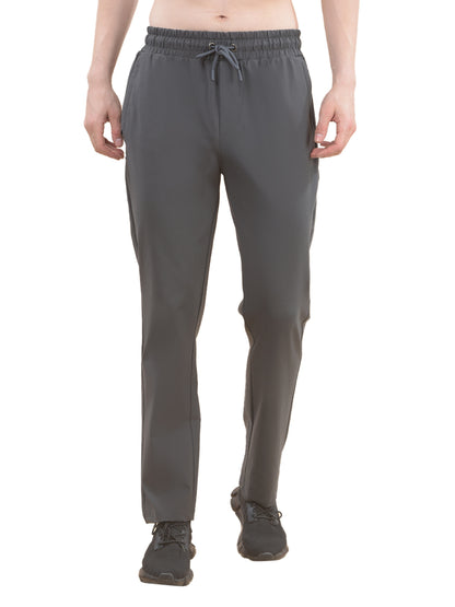 Track Pants for Men l Breathable & Soft with Color Fastness Regular Fit Polyester Solid Pattern Drawstring Closure