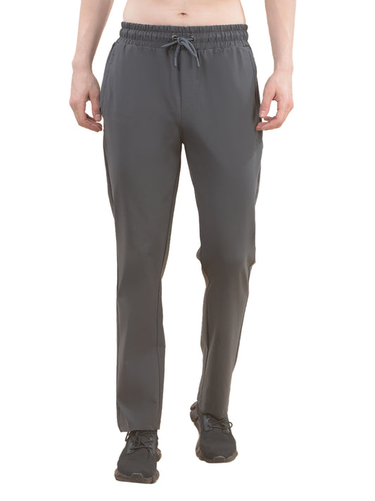 Track Pants for Men l Breathable & Soft with Color Fastness Regular Fit Polyester Solid Pattern Drawstring Closure