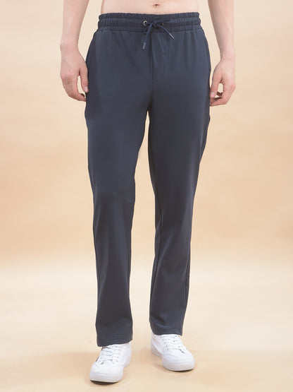 Track Pants for Men l Breathable & Soft with Color Fastness Regular Fit Polyester Solid Pattern Drawstring Closure