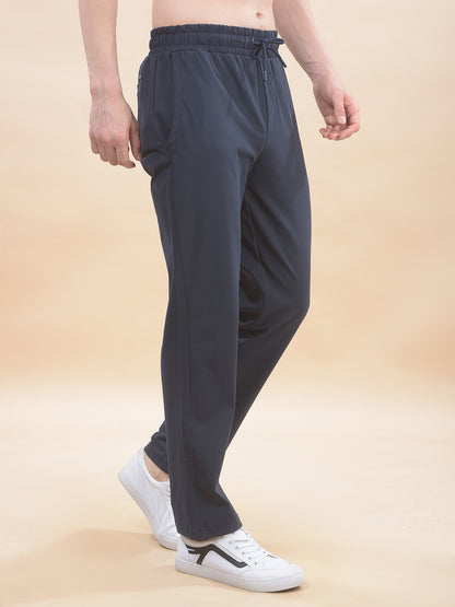 Track Pants for Men l Breathable & Soft with Color Fastness Regular Fit Polyester Solid Pattern Drawstring Closure