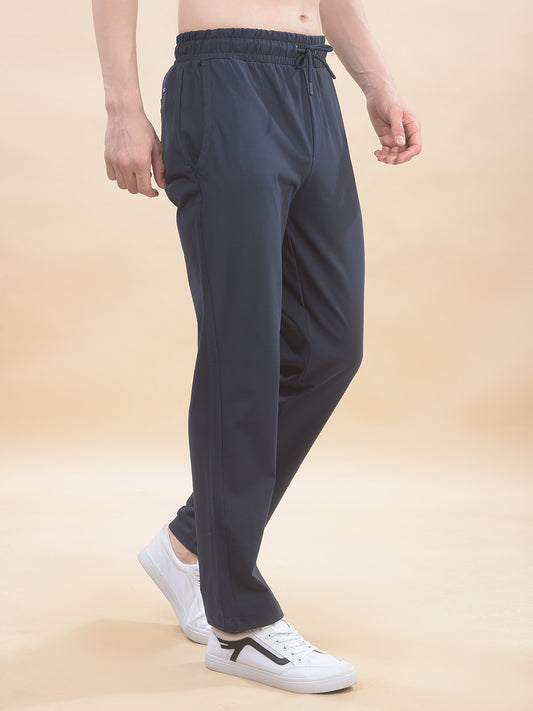 Track Pants for Men l Breathable & Soft with Color Fastness Regular Fit Polyester Solid Pattern Drawstring Closure