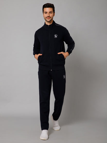 Men Navy Blue Track Suit