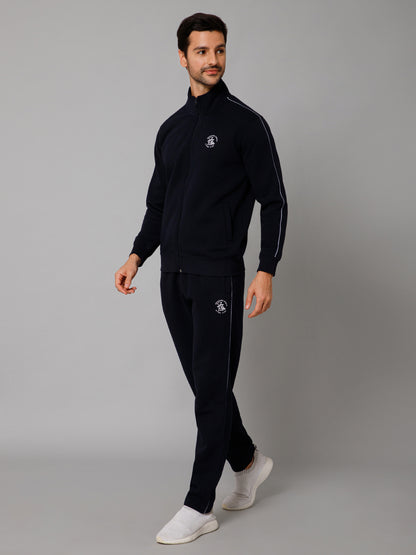 Men Navy Blue Track Suit